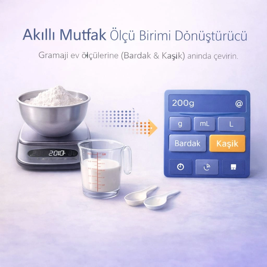 Akıllı Mutfak Ölçü Birimi Dönüştürücü