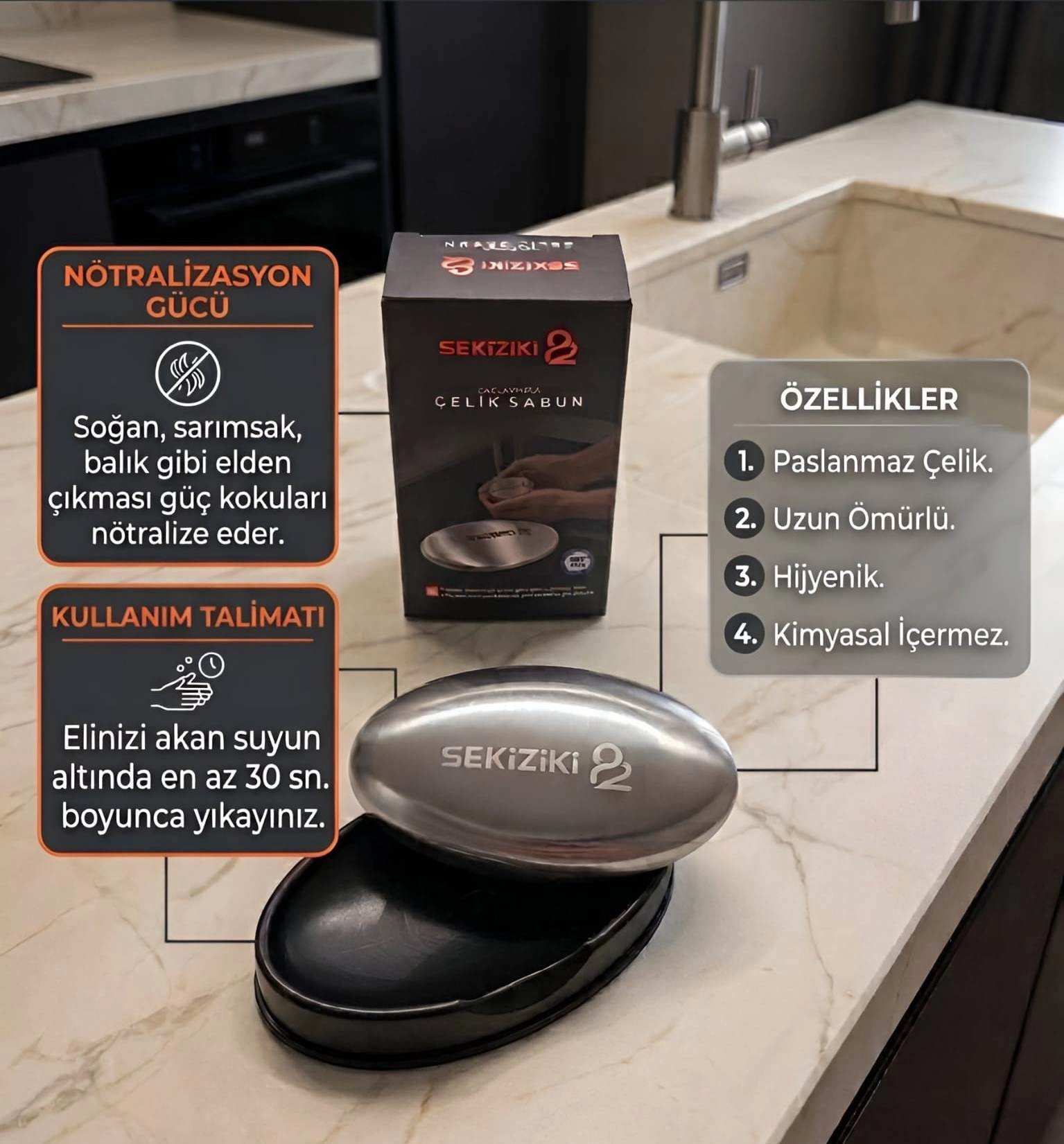 Paslanmaz Çelik Sabun