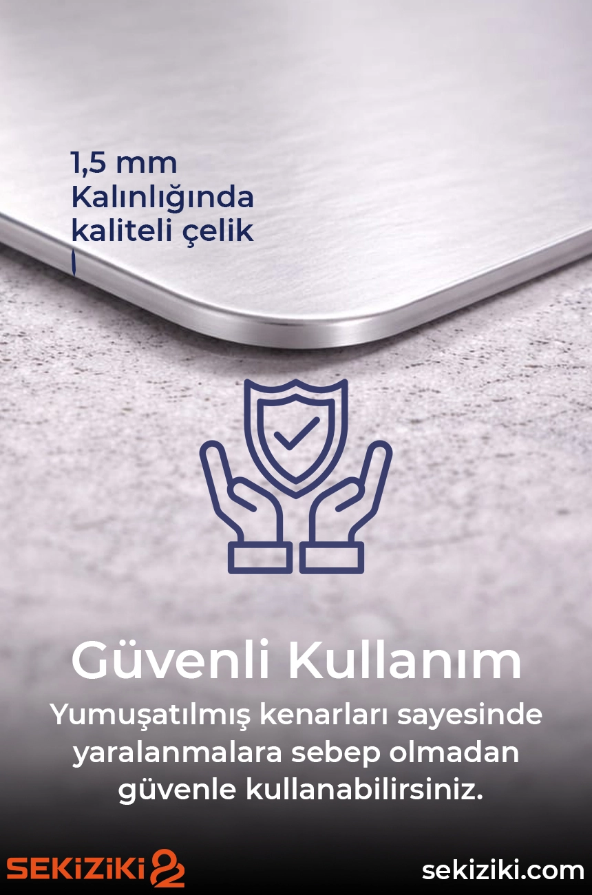 Paslanmaz Çelik Kesme Tahtası 2’Lİ SET